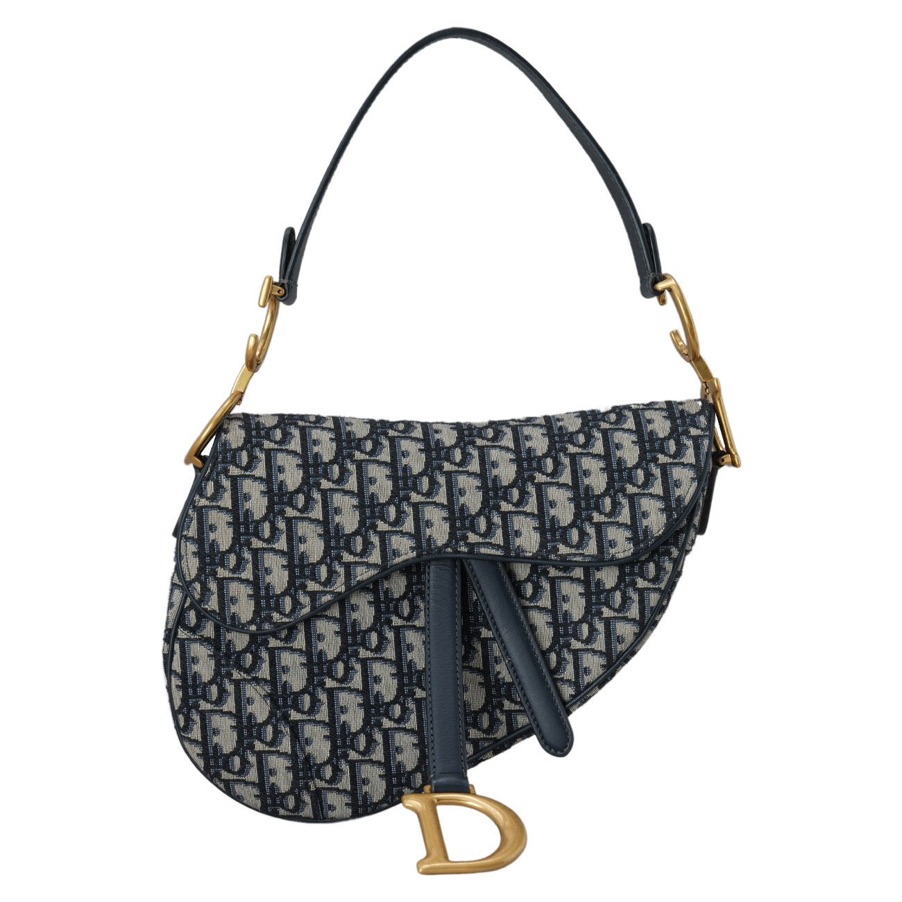 CHRISTIAN DIOR(USED)크리스찬디올 오블리크 새들백 미듐 & 스트랩